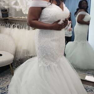 Madison James Bridal by Allure MJ612 Wedding Dress Size 20 Ivory